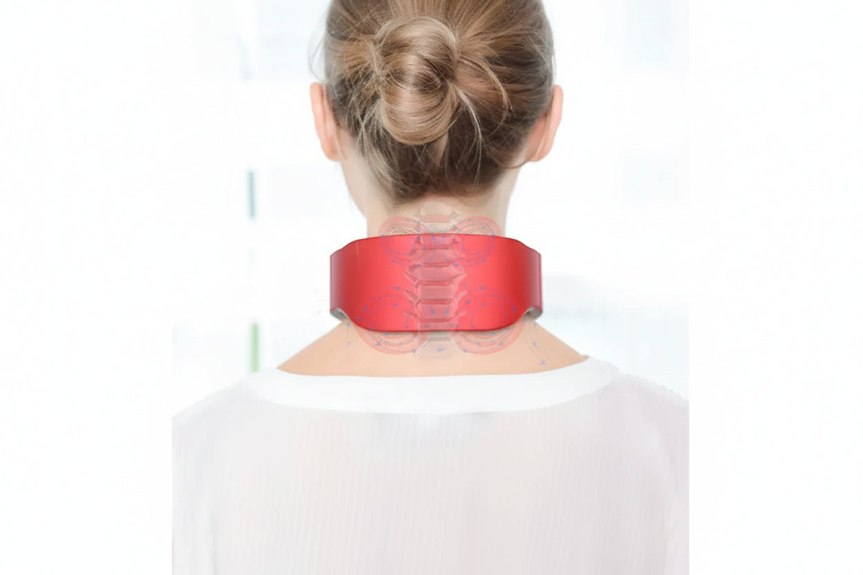 Masajeador Cervical Eléctrico con Calor – Alivio Inmediato del Dolor de Cuello y Hombros