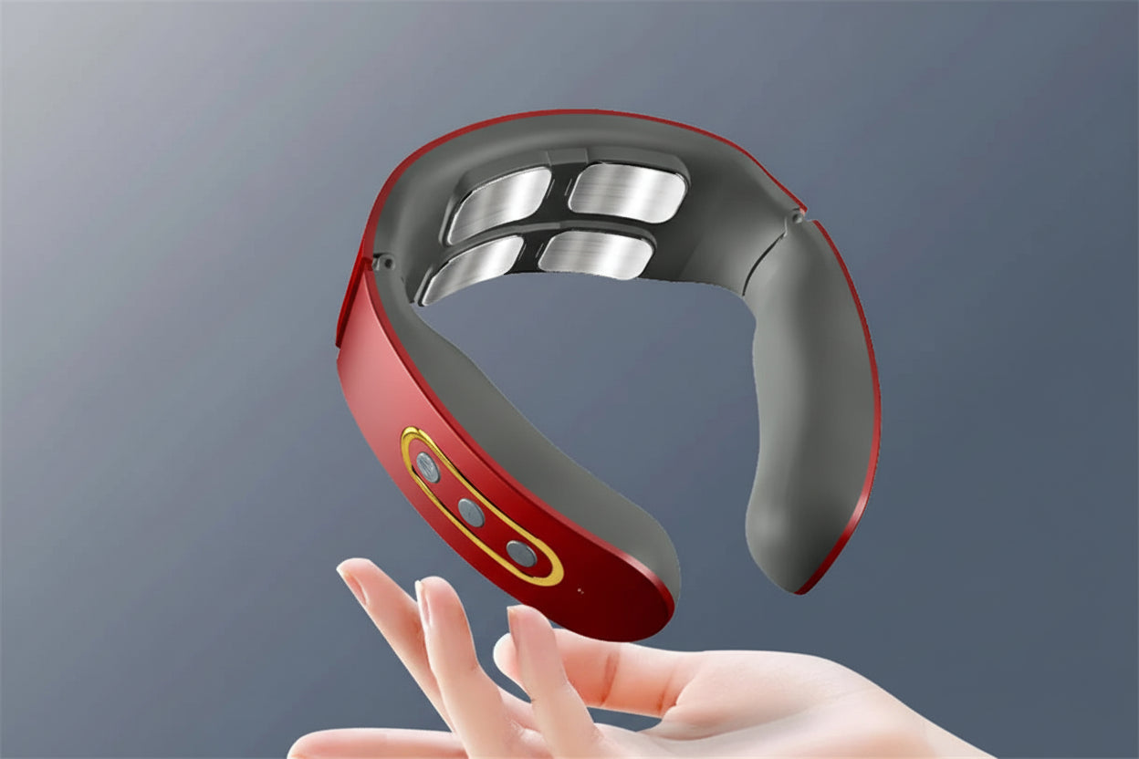 Masajeador Cervical Eléctrico con Calor – Alivio Inmediato del Dolor de Cuello y Hombros