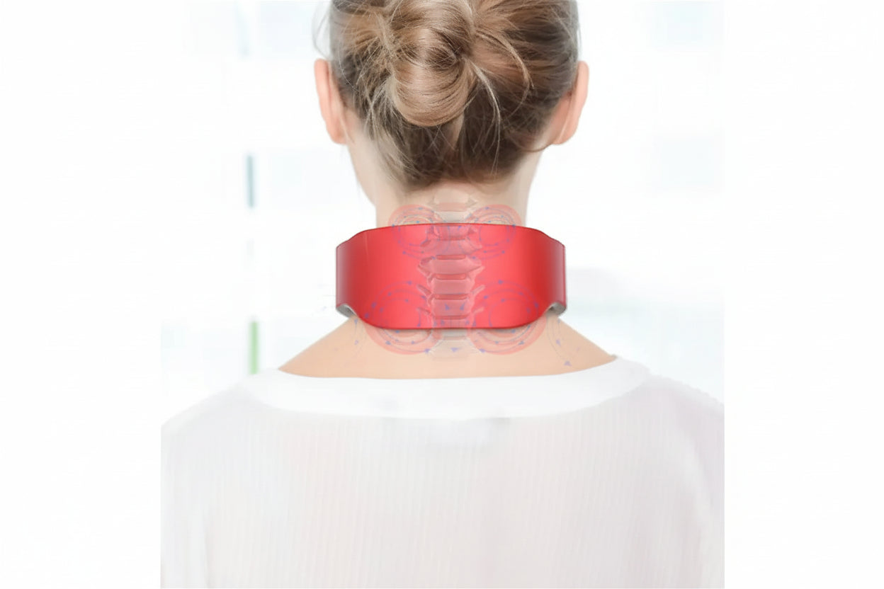 Masajeador Cervical Eléctrico con Calor – Alivio Inmediato del Dolor de Cuello y Hombros