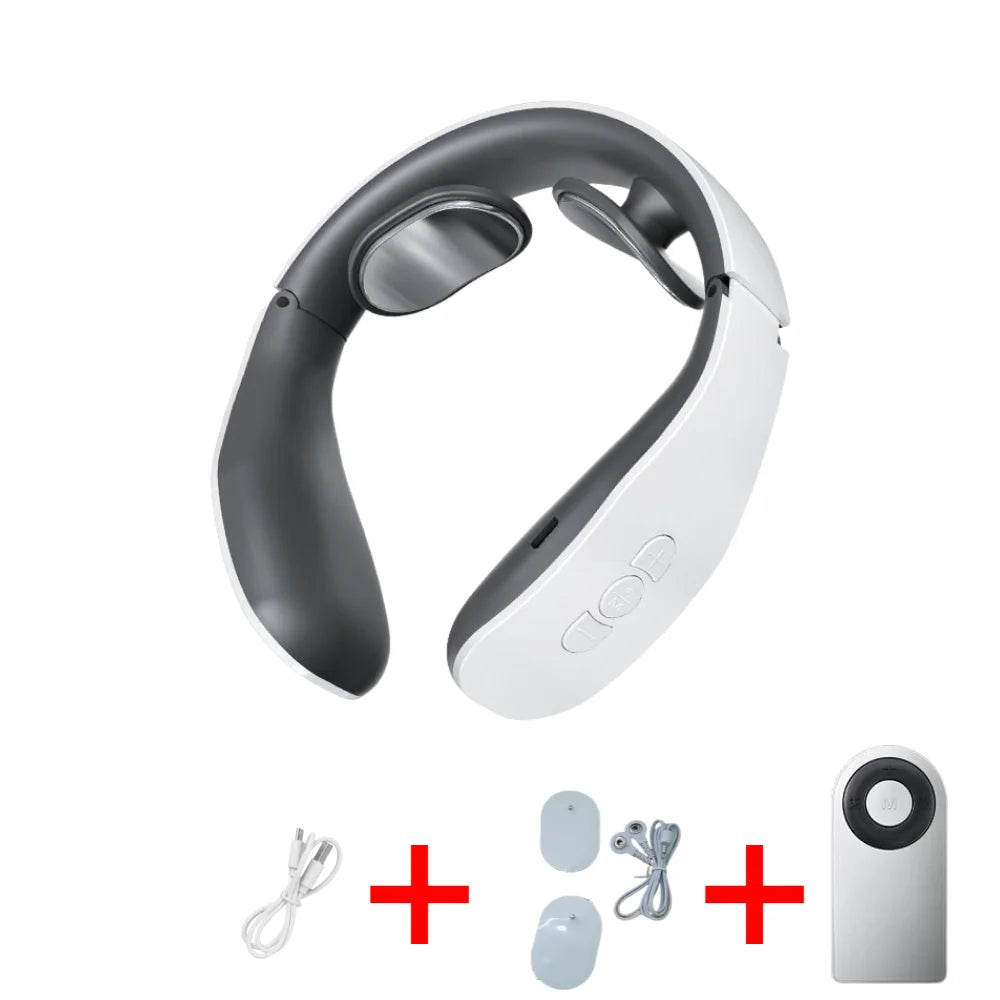 Masajeador Cervical Eléctrico con Calor – Alivio Inmediato del Dolor de Cuello y Hombros