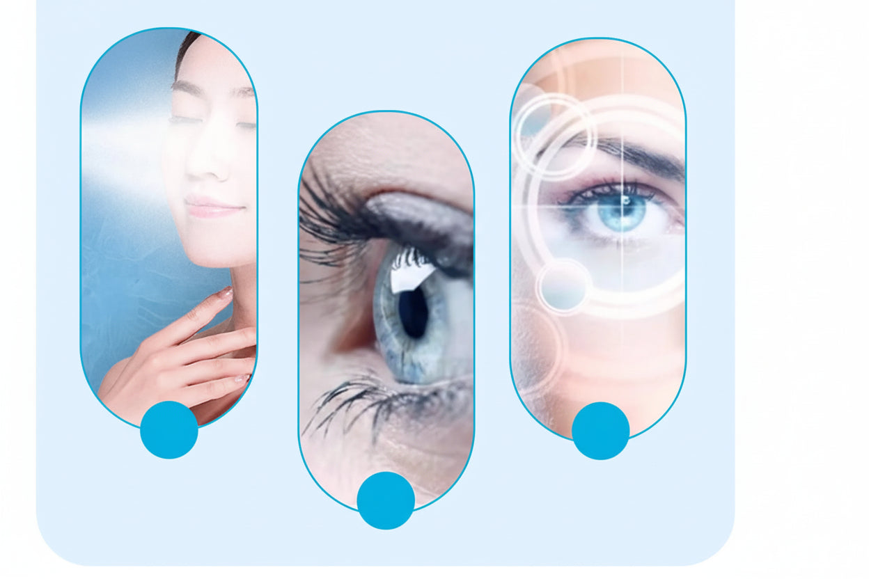 Masajeador y Vaporizador de Ojos Frío/Calor – Alivia Fatiga, Ojos Secos e Hidrata